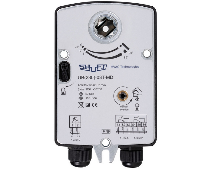 Shuft Shuft UB(230)-05T-MD электропривод с возвратной пружиной